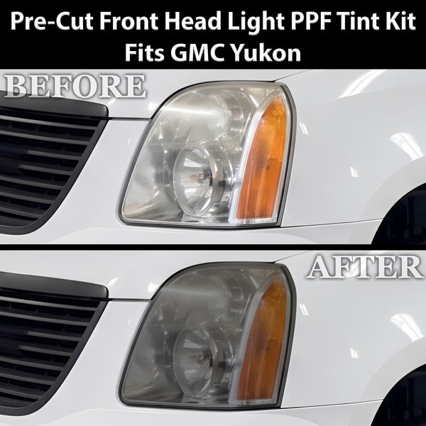 Fits GMC Yukon 2007-2014 Full Headlight Taillight Precut Smoked PPF Tint Kit Film Overlay