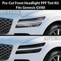 Genesis GV80 SUV 2021-2026 Dark Smoke Headlight & Taillight Tint Kit – Precut Vinyl Lens Overlays Film