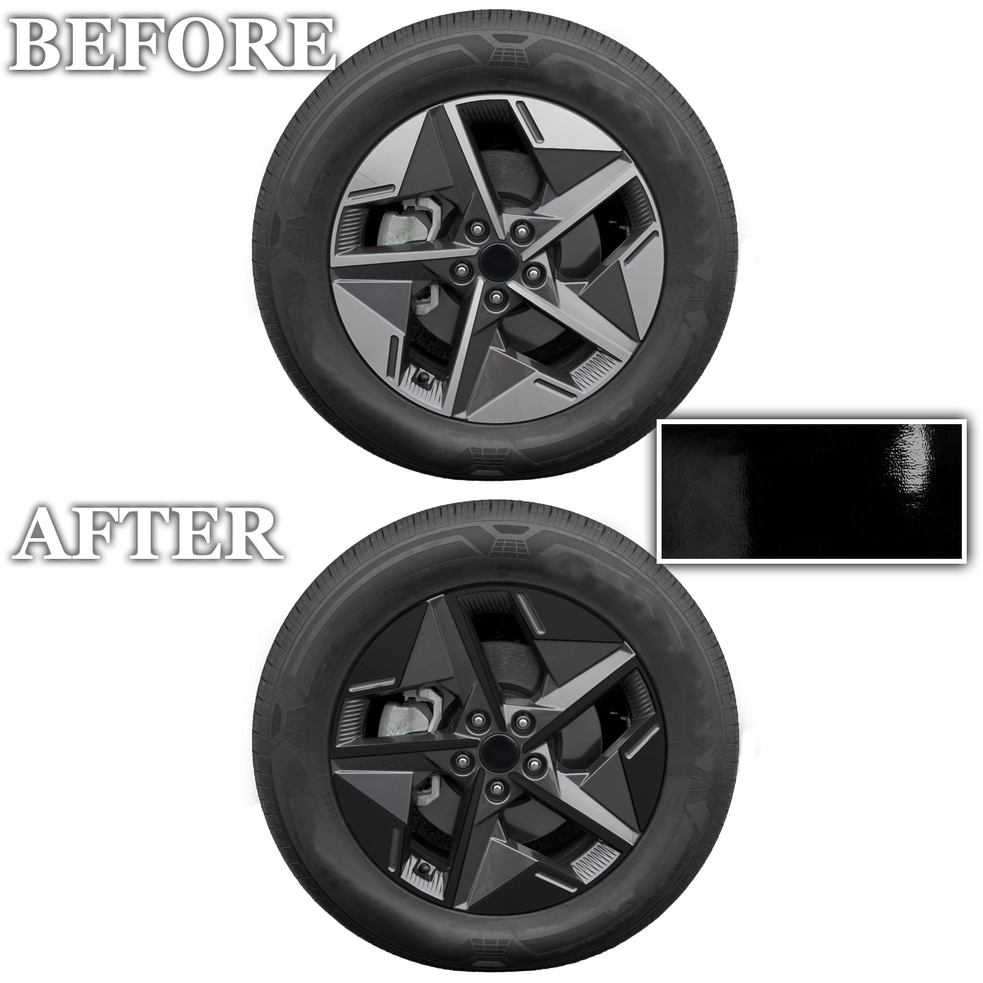 Hyundai Tucson 2022-2026 Window Trim Blackout Chrome Delete Kit – Precut Gloss Black Vinyl Overlays
