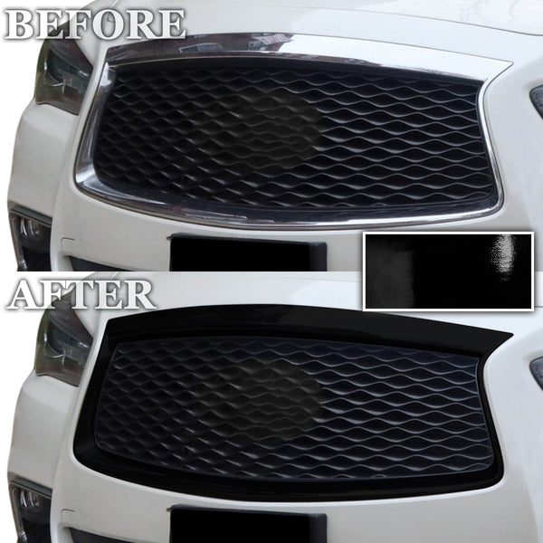 Fits Infiniti QX60 2016-2020 Vinyl Chrome Delete Grille Blackout Decal Stickers Overlay Film