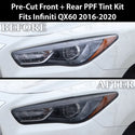 Fits Infiniti QX60 2016-2020 Full Headlight Taillight Precut Smoked PPF Tint Kit Film Overlay