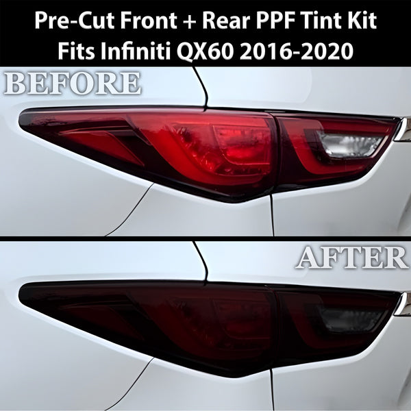 Fits Infiniti QX60 2016-2020 Full Headlight Taillight Precut Smoked PPF Tint Kit Film Overlay