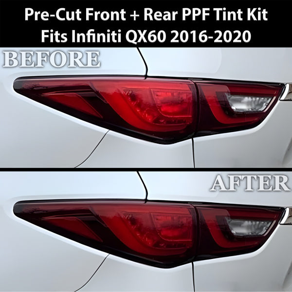 Fits Infiniti QX60 2016-2020 Full Headlight Taillight Precut Smoked PPF Tint Kit Film Overlay