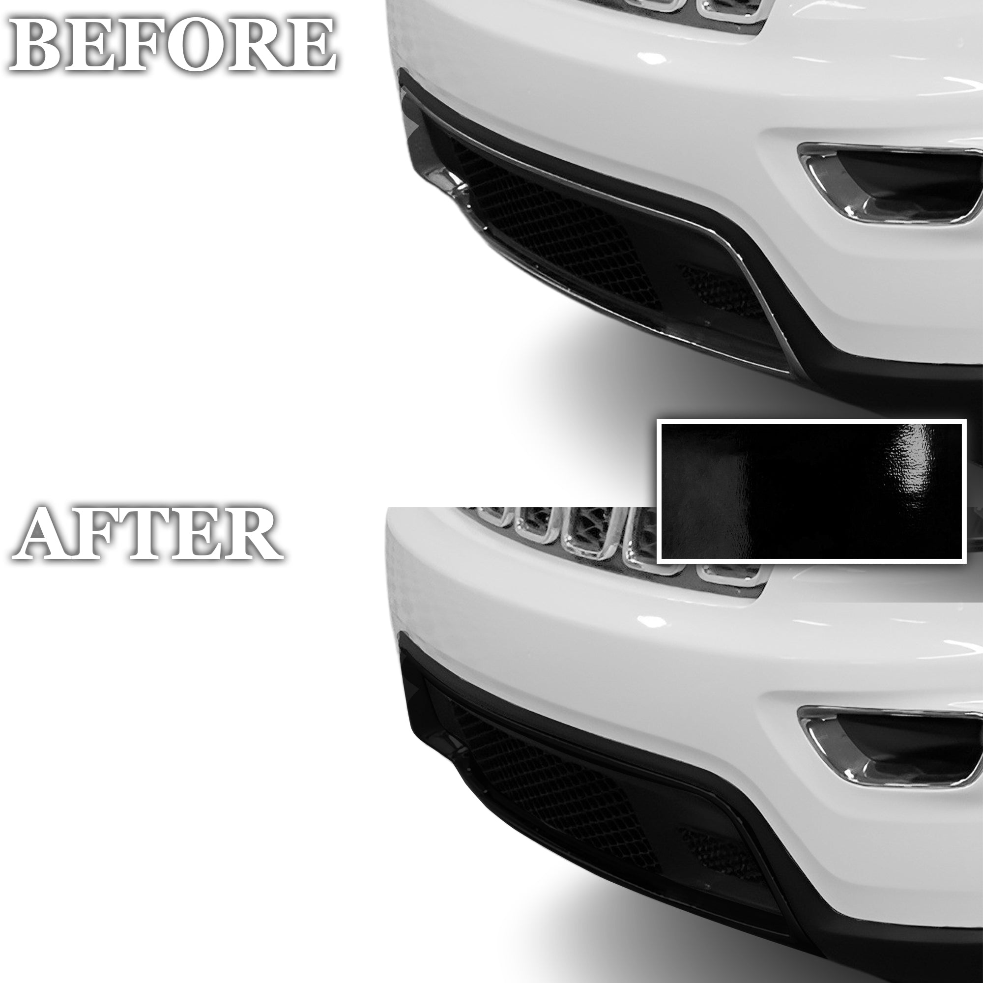 Fits Jeep Grand Cherokee 2014 - 2021 Vinyl Chrome Delete Blackout Decal Stickers Overlay Film - Bogar Tech Designs