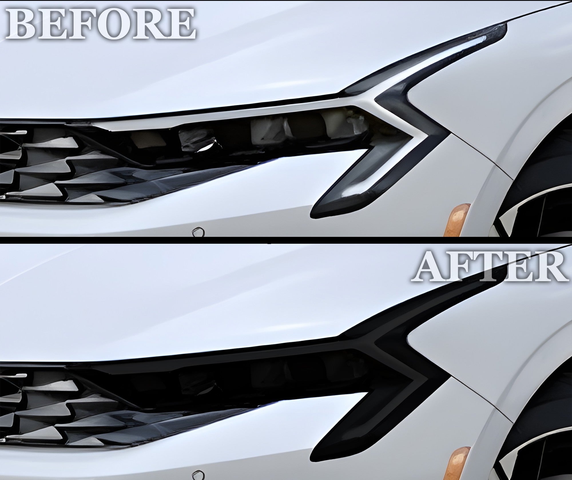 Fits KIA K5 2025 - 2026 Full Headlight Taillight Precut Smoked PPF Tint Kit Film Overlay - Bogar Tech Designs