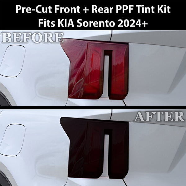 Fits KIA Sorento 2024+ Full Headlight Taillight Precut Smoked PPF Tint Kit Film Overlay