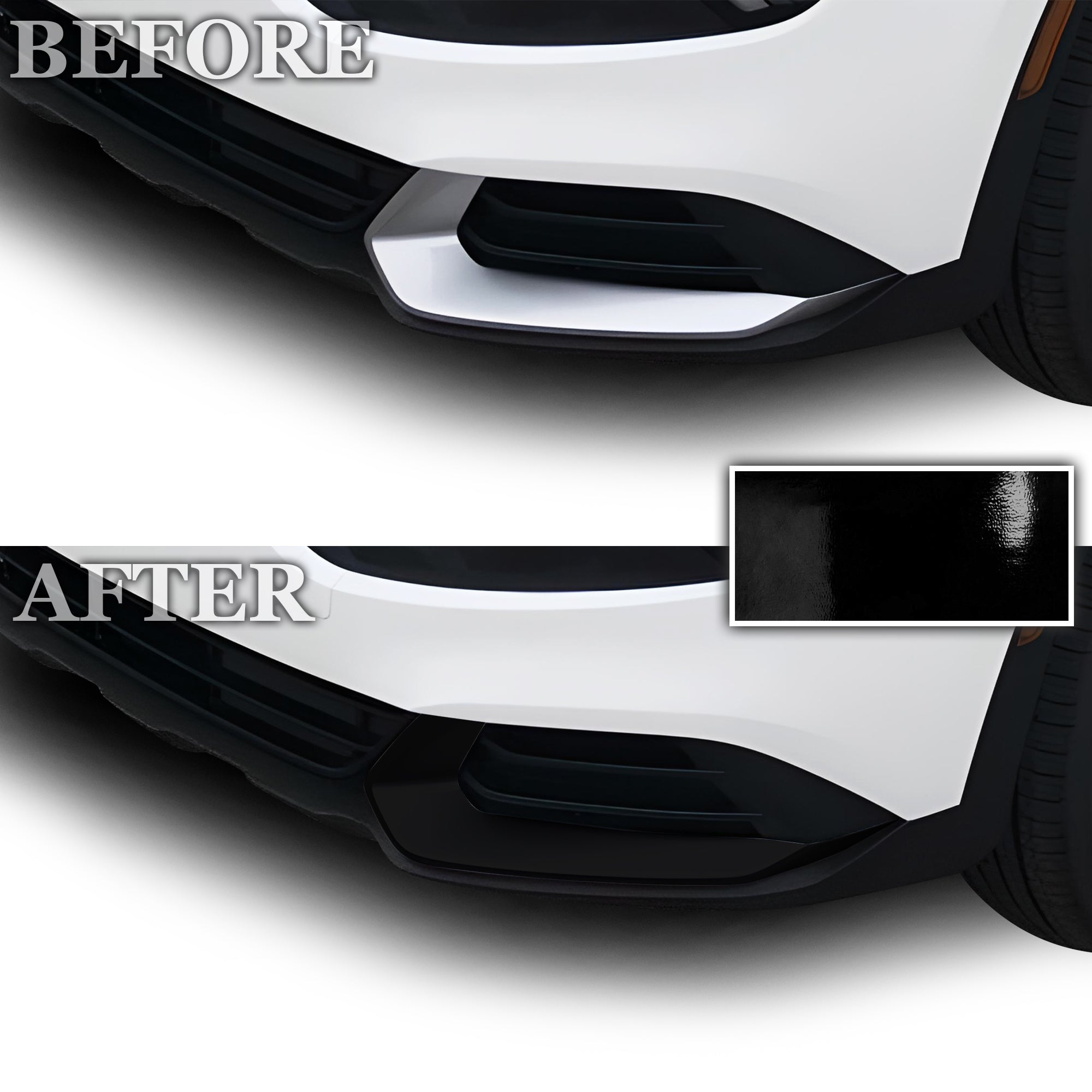 Vinyl Chrome Delete Wheel Sides Front Trim Blackout Decal Stickers Overlay Film Fits Kia Sportage 2023 - 2025 - Bogar Tech Designs
