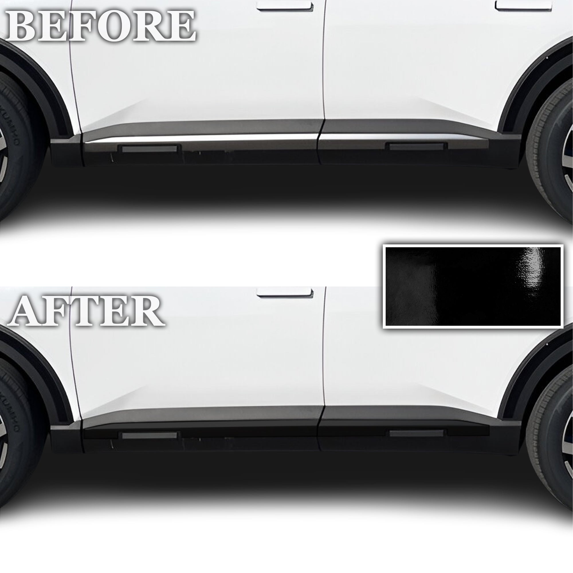 Kia Telluride 2027+ Blackout Chrome Delete Kit – Precut Gloss Black Vinyl Overlays