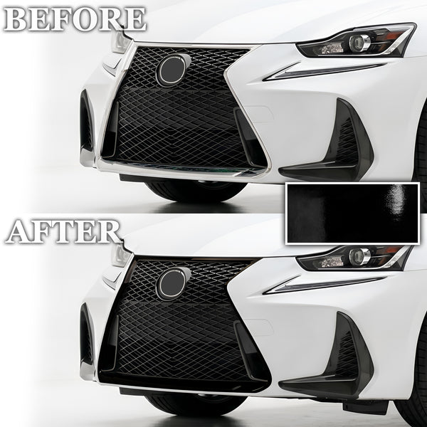 Fits Lexus IS 2017-2020 Vinyl Chrome Delete Grille Blackout Decal Stickers Overlay Film