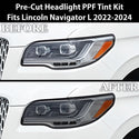 Fits Lincoln Navigator L 2022+ Full Headlight Taillight Precut Smoked PPF Tint Kit Film Overlay