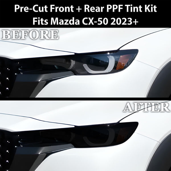 Full Headlight Taillight Precut Smoked PPF Tint Kit Film Overlay Fits Mazda Cx-50 2023+