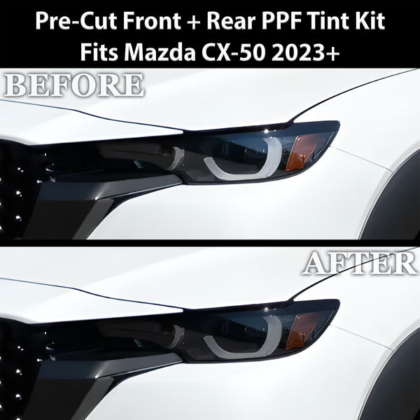 Full Headlight Taillight Precut Smoked PPF Tint Kit Film Overlay Fits Mazda Cx-50 2023+