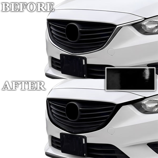 Fits Mazda Mazda6 2014-2017 Vinyl Chrome Delete Grille Blackout Decal Stickers Overlay Film