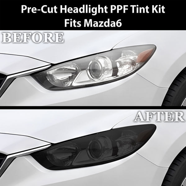 Fits Mazda Mazda6 2014-2017 Full Headlight Taillight Precut Smoked PPF Tint Kit Film Overlay