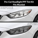 Fits Mazda Mazda6 2014-2017 Full Headlight Taillight Precut Smoked PPF Tint Kit Film Overlay