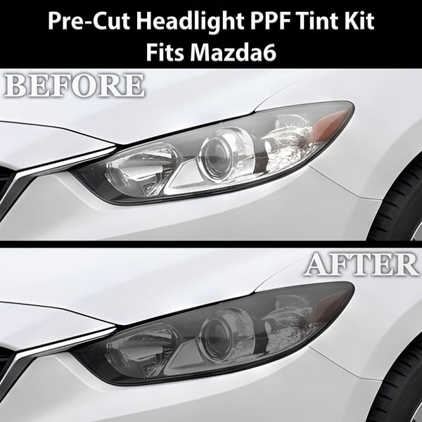 Fits Mazda Mazda6 2014-2017 Full Headlight Taillight Precut Smoked PPF Tint Kit Film Overlay