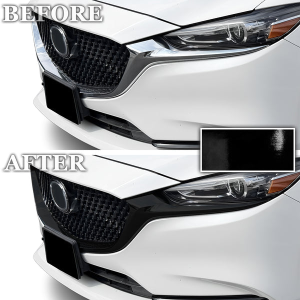 Fits Mazda Mazda6 2014-2017 Vinyl Chrome Delete Grille Blackout Decal Stickers Overlay Film