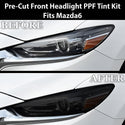 Fits Mazda Mazda6 2018-2021 Full Headlight Taillight Precut Smoked PPF Tint Kit Film Overlay