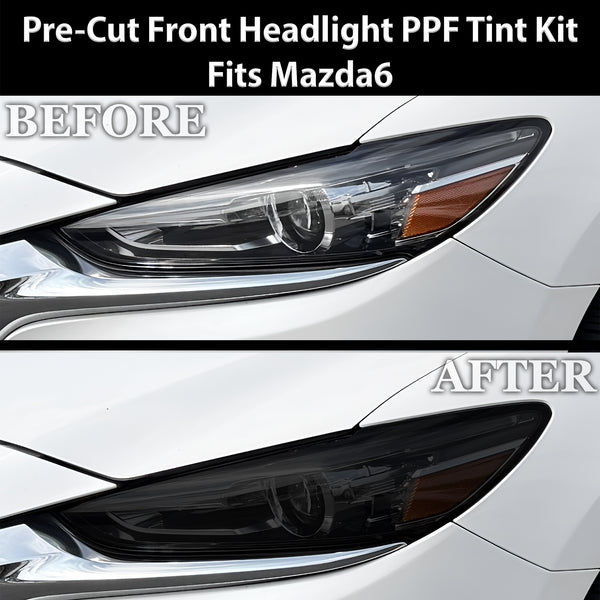 Fits Mazda Mazda6 2018-2021 Full Headlight Taillight Precut Smoked PPF Tint Kit Film Overlay