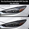 Fits Mazda Mazda6 2018-2021 Full Headlight Taillight Precut Smoked PPF Tint Kit Film Overlay