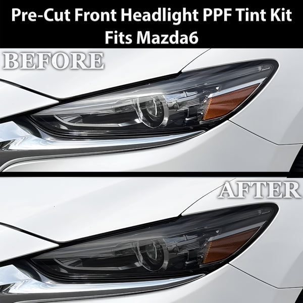 Fits Mazda Mazda6 2018-2021 Full Headlight Taillight Precut Smoked PPF Tint Kit Film Overlay