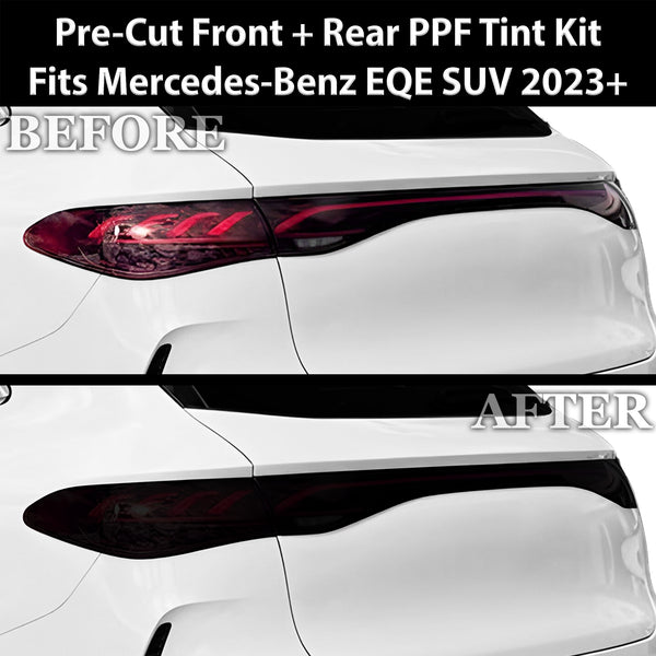 Fits Mercedes-Benz EQE SUV 2023+ Full Headlight Taillight Precut Smoked PPF Tint Kit Film Overlay