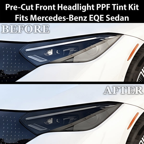 Fits Mercedes-Benz EQE Sedan 2023-2026 Full Headlight Taillight Precut Smoked PPF Tint Kit Film Overlay