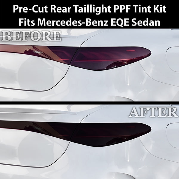 Fits Mercedes-Benz EQE Sedan 2023-2026 Full Headlight Taillight Precut Smoked PPF Tint Kit Film Overlay