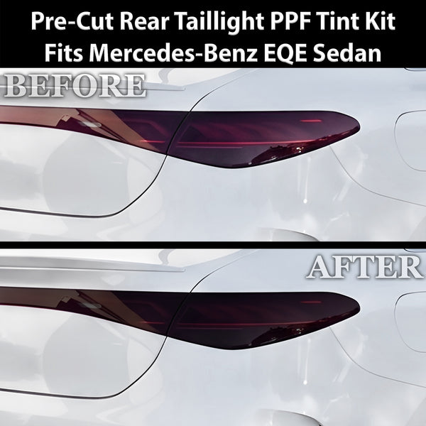 Fits Mercedes-Benz EQE Sedan 2023-2026 Full Headlight Taillight Precut Smoked PPF Tint Kit Film Overlay