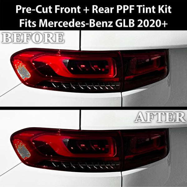 Fits Mercedes-Benz GLB 2020+ Full Headlight Taillight Precut Smoked PPF Tint Kit Film Overlay