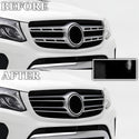Fits Mercedes-Benz GLS 2017-2019 Vinyl Chrome Delete Grille Blackout Decal Stickers Overlay Film