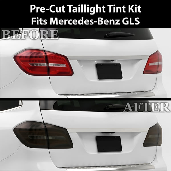 Mercedes-Benz GLS 2017-2019 Dark Smoke Headlight & Taillight Tint Kit – Precut Vinyl Lens Overlays Film