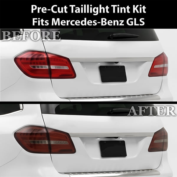 Mercedes-Benz GLS 2017-2019 Dark Smoke Headlight & Taillight Tint Kit – Precut Vinyl Lens Overlays Film