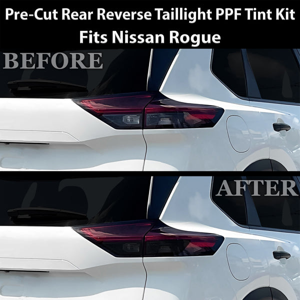 Nissan Rogue 2021–2025 Dark Smoke Headlight & Taillight Tint Kit – Precut Vinyl Lens Overlays