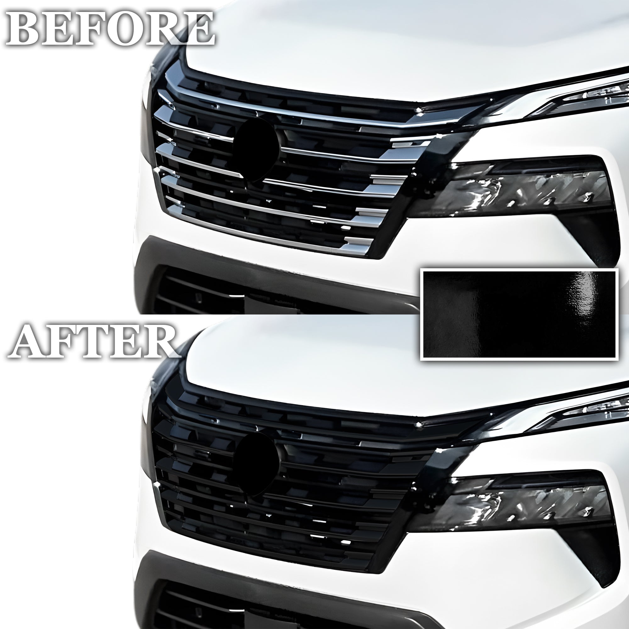Nissan Rogue 2024-2026 Blackout Chrome Delete Kit – Precut Gloss