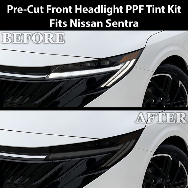 Nissan Sentra 2026+ Dark Smoke Headlight & Taillight Tint Kit – Precut Vinyl Lens Overlays Film