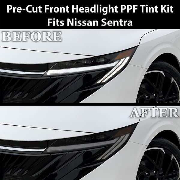 Nissan Sentra 2026+ Dark Smoke Headlight & Taillight Tint Kit – Precut Vinyl Lens Overlays Film