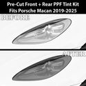 Fits Porsche Macan 2019-2025 Full Headlight Taillight Precut Smoked PPF Tint Kit Film Overlay