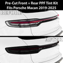 Fits Porsche Macan 2019-2025 Full Headlight Taillight Precut Smoked PPF Tint Kit Film Overlay