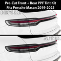 Fits Porsche Macan 2019-2025 Full Headlight Taillight Precut Smoked PPF Tint Kit Film Overlay