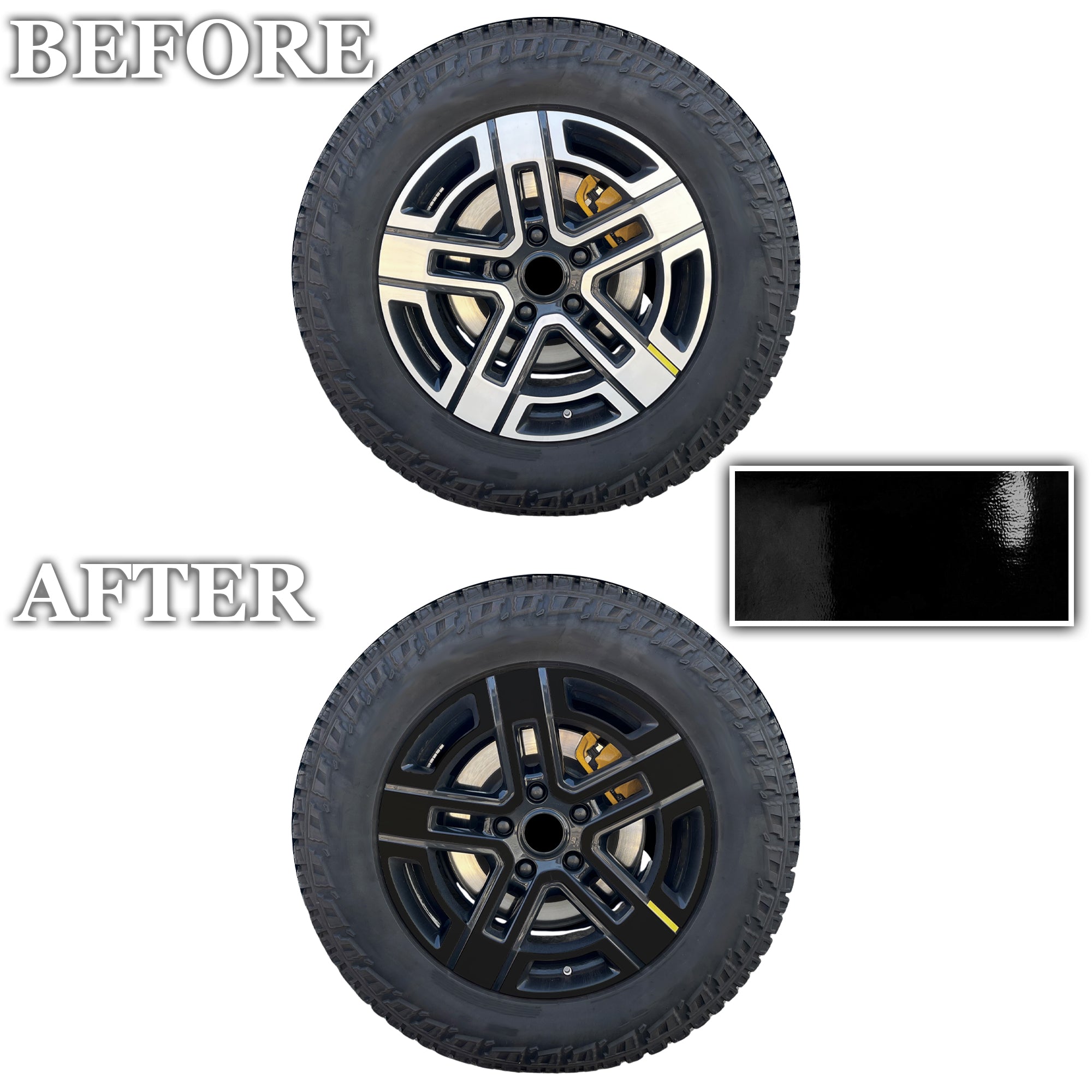 Rivian R1S 2022-2026 Blackout Chrome Delete Kit - Precut Gloss Black Vinyl Overlays