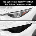 Fits Subaru Crosstrek 2024+ Full Headlight Taillight Precut Smoked PPF Tint Kit Film Overlay