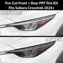 Fits Subaru Crosstrek 2024+ Full Headlight Taillight Precut Smoked PPF Tint Kit Film Overlay