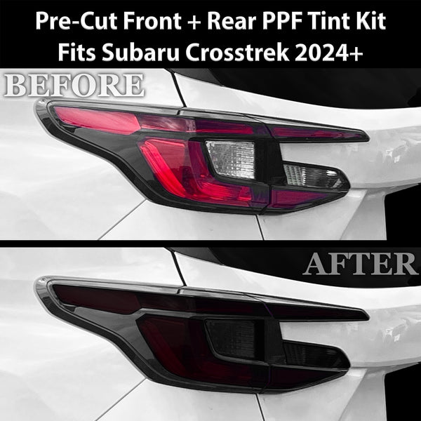 Fits Subaru Crosstrek 2024+ Full Headlight Taillight Precut Smoked PPF Tint Kit Film Overlay