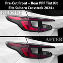 Fits Subaru Crosstrek 2024+ Full Headlight Taillight Precut Smoked PPF Tint Kit Film Overlay