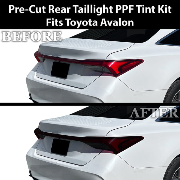 Toyota Avalon 2019-2022 Dark Smoke Headlight & Taillight Tint Kit – Precut Vinyl Lens Overlays Film
