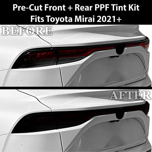 Fits Toyota Mirai 2021+ Full Headlight Taillight Precut Smoked PPF Tint Kit Film Overlay