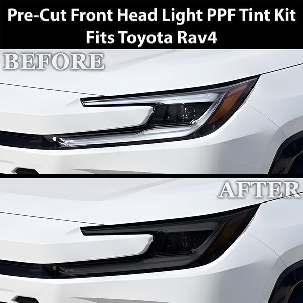 Toyota RAV4 2026-2027 Dark Smoke Headlight & Taillight Tint Kit – Precut Vinyl Lens Overlays Film