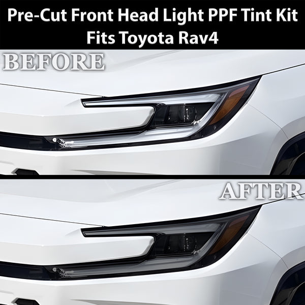 Toyota RAV4 2026-2027 Dark Smoke Headlight & Taillight Tint Kit – Precut Vinyl Lens Overlays Film
