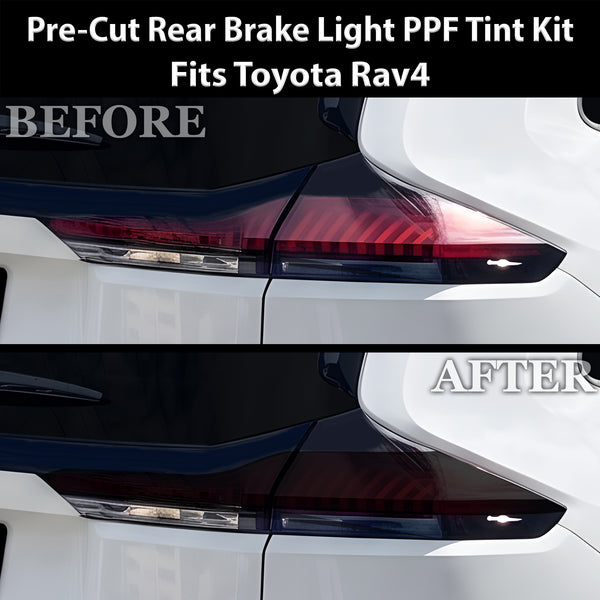 Toyota RAV4 2026-2027 Dark Smoke Headlight & Taillight Tint Kit – Precut Vinyl Lens Overlays Film